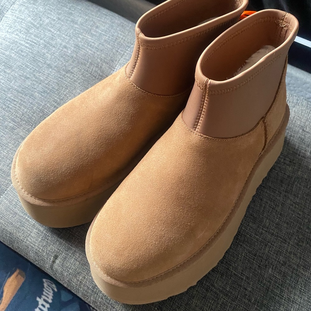 UGG Chestnut Shearling-Lined Slip-On